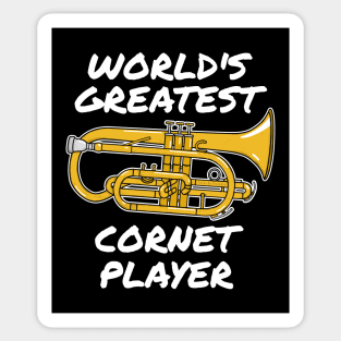 World's Greatest Cornet Player Cornetist Brass Musician Funny Sticker